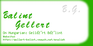 balint gellert business card